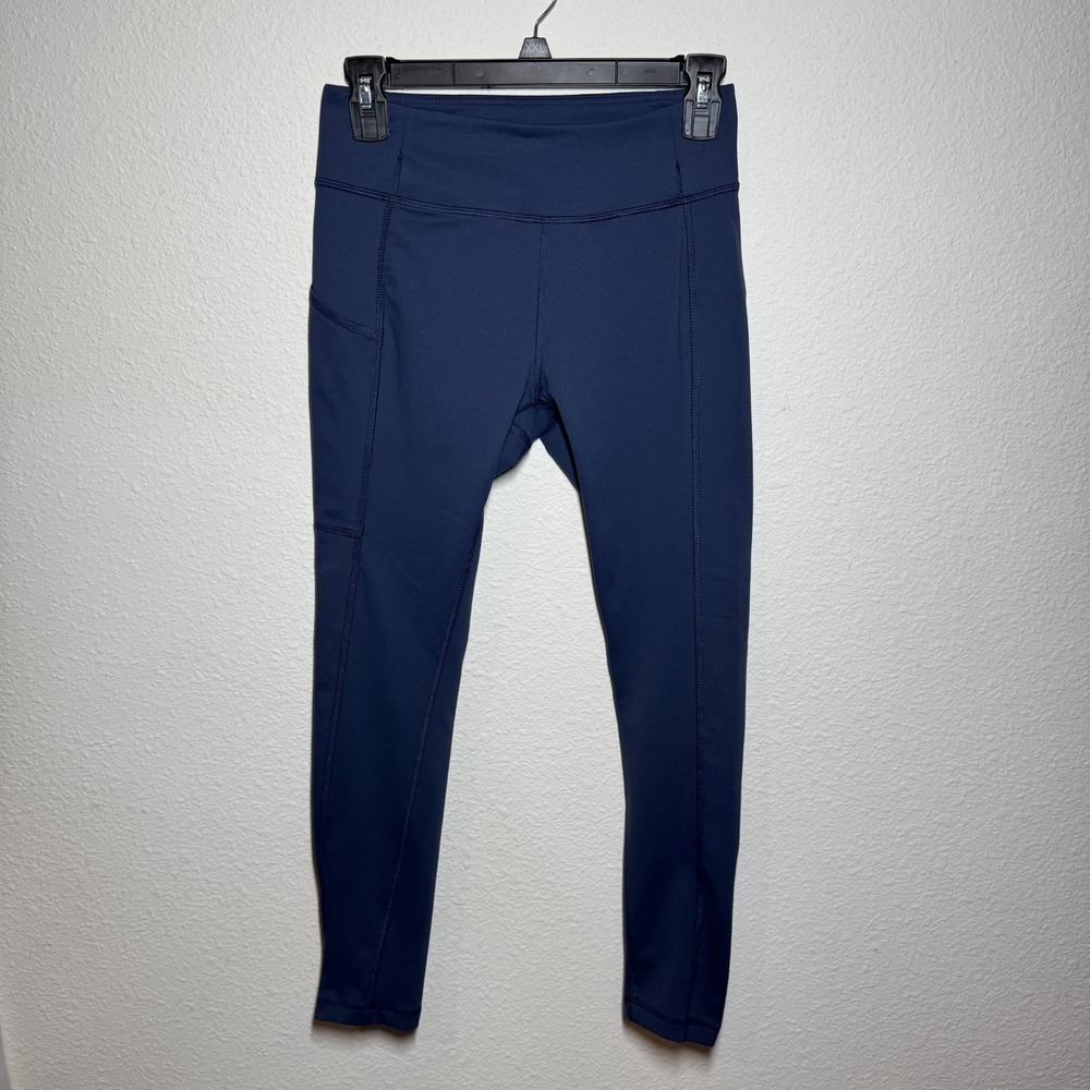 Columbia Leggings Womens Small Navy Blue Stretch High Waisted Gym Workout Yoga